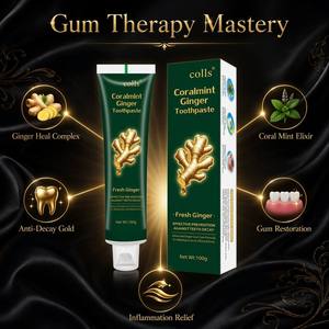 <span class=keywords><strong>Dentifrice</strong></span> COLLS Coralmint Gingembre <span class=keywords><strong>Bio</strong></span> aux Herbes Anti-Caries Sans Fluorure pour une Haleine Fraîche et des Dents <span class=keywords><strong>Sensibles</strong></span> – Vente Directe Usine - Product Image 3