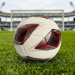 Balón de Fútbol con Patrón Estrellado Blanco, Rojo y Negro para Entrenamiento y Partido - Product Image 5