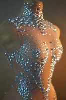 Robe de Nuit Sexy ELITES Diamond Sparkles, Tenue de Danseuse Érotique, Costumes Personnalisés de Pole Dance et de Spectacle