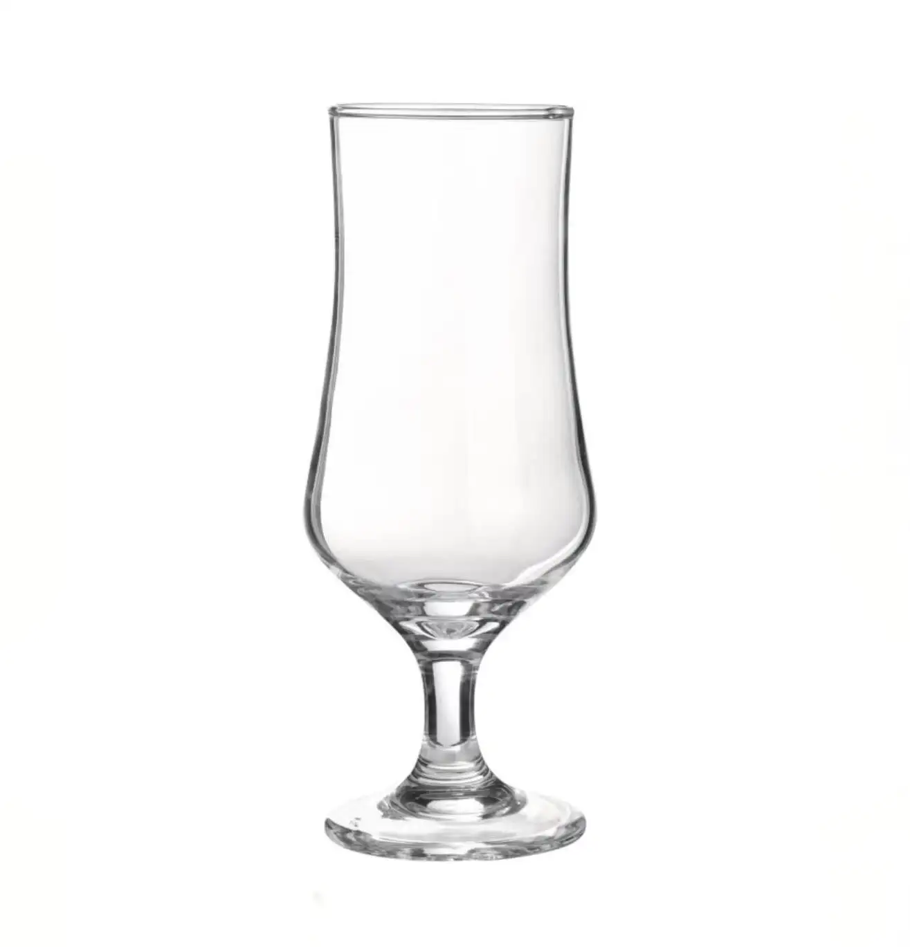 En forme de tulipe 400ml verres à pied gobelets en verre pour thé laiteux boissons glacées jus boisson Milkshake bière eau