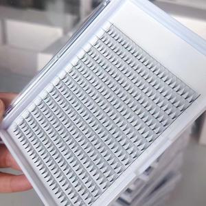 Ekstensi Bulu Mata Premade Fans Lashes Serat PBT Korea Hitam Tua 10D 384 Fans XXL Jumbo Trays Flourishing Lashes - Product Image 1