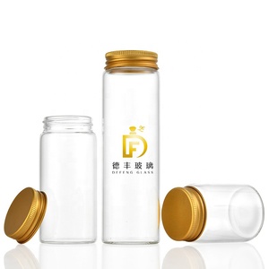 <span class=keywords><strong>Tube</strong></span> à <span class=keywords><strong>essai</strong></span> en verre transparent de bouteille de borosilicate vide avec des bouchons à vis en aluminium argenté pour des bouteilles de souhait de sel de bain - Product Image 3