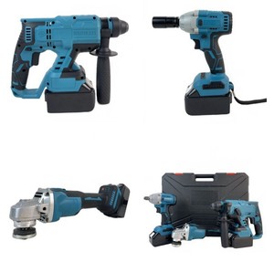 Juego de Herramientas Eléctricas Profesionales Recargables 3 en 1 con Batería de Litio: Llave de Impacto, Amoladora Angular y Taladro Percutor - Product Image 5