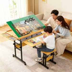 Design Atacado Altura Ajustável Jigsaw <span class=keywords><strong>Table</strong></span> Desk Mobiliário doméstico Redação de luxo Desk para estudantes em casa - Product Image 1
