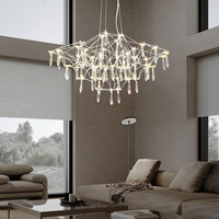 Suspension moderne simple en cristal Installation suspendue pour table à manger Bar Salon Chambre Lustre Suspension Lampe