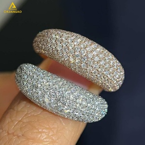 화이트 라운드 Hpht 랩 다이아몬드 귀걸이 9k 14k 18k 화이트 옐로우 로즈 골드 귀걸이 쥬얼리 여성 - Product Image 4