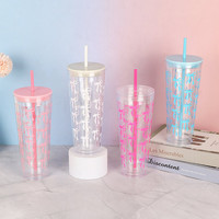 Gobelet à Bubble Tea 2026 à Double Paroi Personnalisable, en Verre de 24 oz, avec Couvercle et Paille Intégrées pour Personnalisation