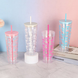 Gobelet à Bubble Tea 2026 à Double Paroi Personnalisable, en <span class=keywords><strong>Verre</strong></span> de 24 oz, <span class=keywords><strong>avec</strong></span> Couvercle et <span class=keywords><strong>Paille</strong></span> Intégrées pour Personnalisation - Product Image 3