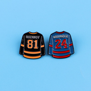 Broches de sport en émail pour maillot de hockey sur glace du Canada, avec les numéros de joueurs Rozanov <span class=keywords><strong>81</strong></span> et Hollander 24, pour les fans et les sacs à dos - Product Image 2