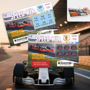 Cartes à gratter multicouches de sécurité personnalisées pour loteries nationales, service d'impression de jeux mathématiques - Product Image 1