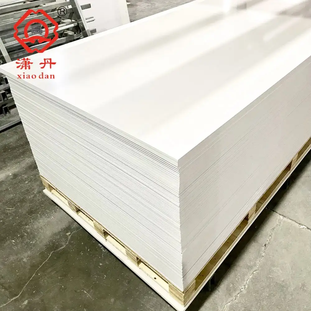 XIAODAN 48'*96' 4*8 feet white high glass hard 15mm 18mm 20mm rigid smooth high-glossy surface extruded PVC foam board