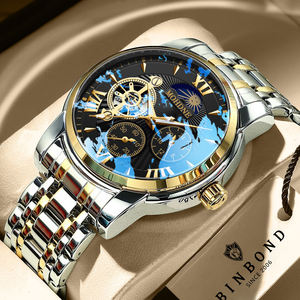 Montre mécanique automatique de luxe pour homme OEM ODM, boîtier en acier inoxydable, étanche 30M, tourbillon, design ajouré, montre-bracelet - Product Image 1