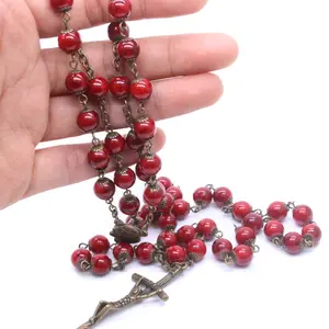 Christmas Gift Receptacle Ancient Bronze Vintage Cross Ornaments Rosary Necklace cross necklace