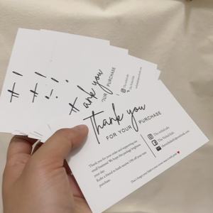 Conception de logo personnalisé cartes de remerciement carte d'instructions de soins carte de commentaires d'examen de commerce électronique insère une carte pour les petites entreprises - Product Image 2