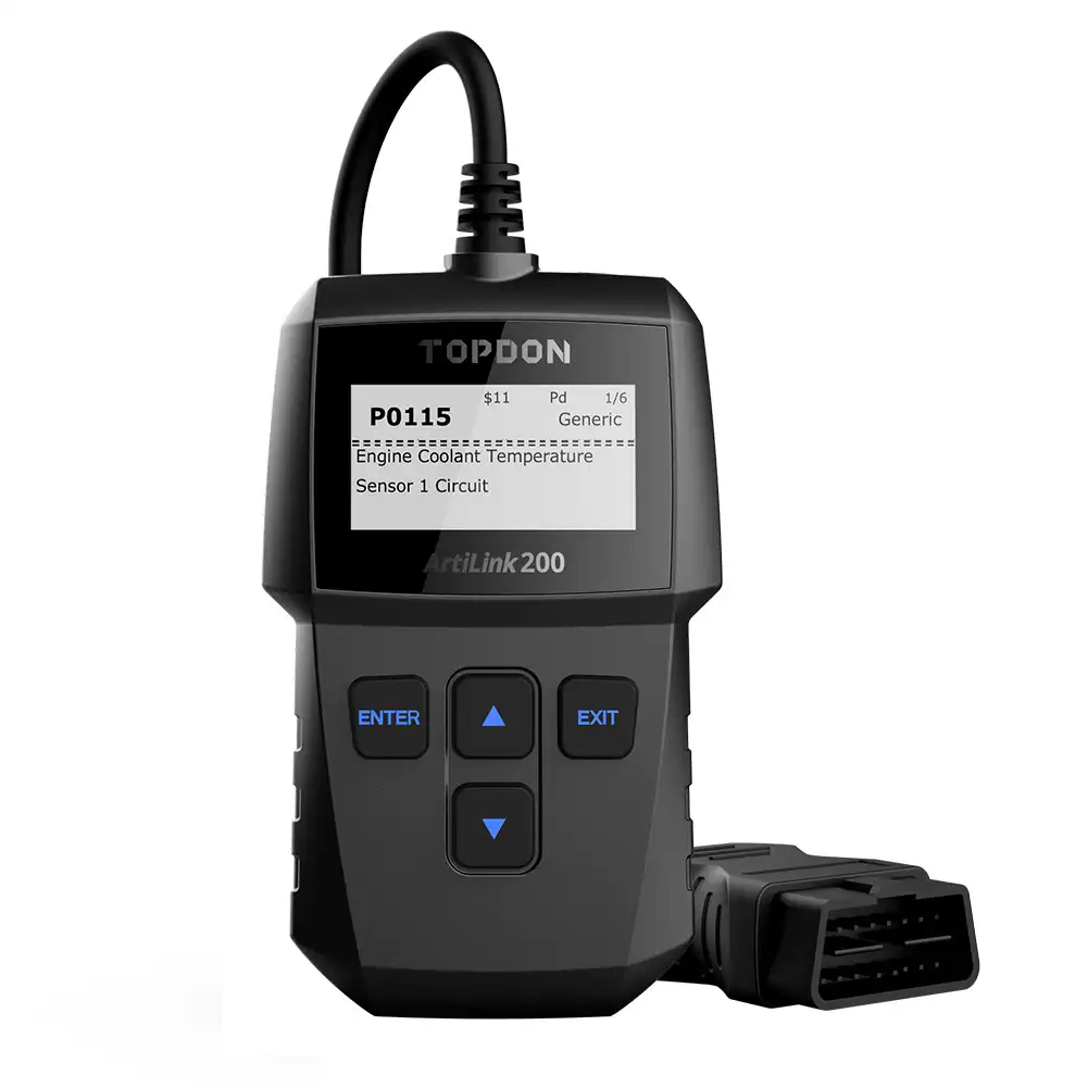 TOPDON AL200 मुक्त अद्यतन पढ़ने स्पष्ट डीटीसी मैं/एम तत्परता वाहन मोटर वाहन कोड रीडर Obd2 कार निदान स्कैनर