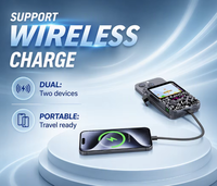Batterie externe portable magnétique sans fil à charge rapide 15W 5000mAh avec prise en charge de 1500 jeux et 15 langues pour iPhones