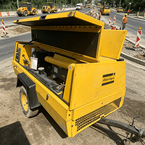 Compresseur d'air à vis diesel d'<span class=keywords><strong>occasion</strong></span> XAS125, original Atlas-Copco, 7 bars, portable, moteur CAT 55,5 kW, prix bas - Product Image 5