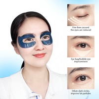 Parches de Hidrogel de Colágeno Azul Cristalino con Forma de Alas de Mariposa, Marca Privada OEM, Desinflamatorios, Calmantes, Reafirmantes, para Ojeras, Veganos