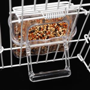 Anti-Scatter Hanging Bird Feeder for Small Parrots - Transparent Detachable Parakeet <strong>Budgie</strong> Lovebird Accessories - Product Image 2
