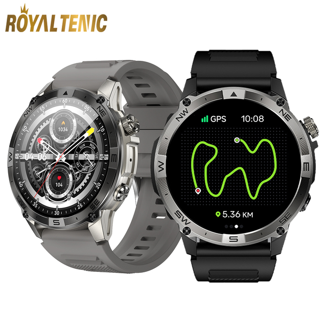 HK08 Men's GPS Fitness Sleep Tracker Smartwatch Health Monitoring Sports Tracking Compass Answer Call Smart Watch Hombre Mujer