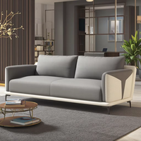 Canapé en cuir de luxe moderne Nouveau design Grande taille Confort Simple Canapé italien de luxe Meubles