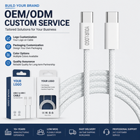 Câble Tressé en Nylon Original USB-C Double 60W Durable 1M Charge Rapide Type C vers Type C pour iPhone 17 16 15 Pro Max Plus iPad