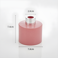 Bouteille diffuseur de parfum HONGYU de luxe 100 ml en verre rond, couleur personnalisée avec bouchon à vis plat et bâtonnets noirs