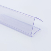 Porte-étiquettes en PVC de qualité alimentaire, personnalisé par l'usine Huasso, respectueux de l'environnement, installation facile, plastique transparent pour supermarché