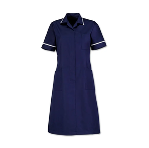 <span class=keywords><strong>Vintage</strong></span> botón abajo <span class=keywords><strong>camarero</strong></span> <span class=keywords><strong>uniforme</strong></span> muesca solapa manga corta con cinturón Oficina <span class=keywords><strong>camarero</strong></span> Mini Vestidos cortos - Product Image 5