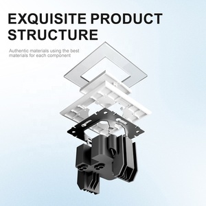 Tempered Glass Bảng điều chỉnh treo tường <span class=keywords><strong>1</strong></span> Gang <span class=keywords><strong>1</strong></span> cách chuyển đổi ánh sáng với LED chỉ số Đen grey trắng vàng <span class=keywords><strong>1</strong></span> nút Rocker Thiết bị chuyển mạch - Product Image 5