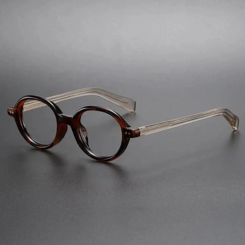 إطارات نظارات رجالية مستديرة تصميم الشركة المصنعة إطارات نظارات عصرية للسيدات زرقاء تحجب الضوء إطارات نظارات بصرية