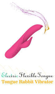 Nuevo Vibrador Conejo Rojo Rosa 2026, Estimulación del Clítoris y Punto G, Vibración de <span class=keywords><strong>Doble</strong></span> Cabeza, Silicona Suave, Juguetes Sexuales para Mujeres Adultas - Product Image 3