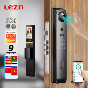 Cerradura Inteligente Automática para Puertas de Madera con Intercomunicador Activo, Desbloqueo por Huella Dactilar, Reconocimiento Facial y Vena de la Palma, Control Remoto Tuya - Product Image 1