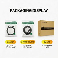 Câble Ethernet UGREEN Cat6, Cordon de Raccordement LAN Gigabit RJ45, Câble Réseau Haute Vitesse 1000 Mbps pour Routeur, Modem, PC