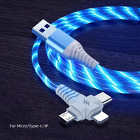 Cable USB 3 en 1 en Oferta, Precio de Fábrica, Cobre Puro para Iluminación Nocturna, Transferencia de Datos, Carga de Energía de 3A para Teléfonos Móviles LPhones