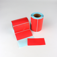 Rollo de papel térmico directo de fábrica, etiquetas térmicas de bobina térmica Pos, rollo de etiquetas en blanco de transferencia térmica imprimible colorida