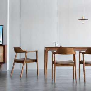 Sillón de Salón de Madera de Nogal de Mediados de <span class=keywords><strong>Siglo</strong></span>, Asiento Individual, Muebles de Restaurante, Silla de Comedor de Ocio - Product Image 6