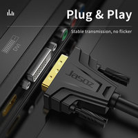 Cable DVI Macho a Macho Digital 1080P de 25M/30M con Revestimiento de PVC, Conductor Chapado en Oro, Caja Negra para HDTV y Computadora
