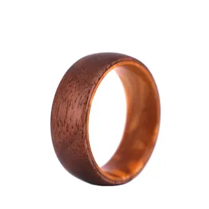 手工木饰品天然木戒指，双色木戒指