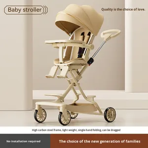 Passeggino Modello in Lega di Alluminio Leggero Pieghevole con Vista Bidirezionale <span class=keywords><strong>per</strong></span> <span class=keywords><strong>Neonati</strong></span> Seduti/Sdraiati - Product Image 4