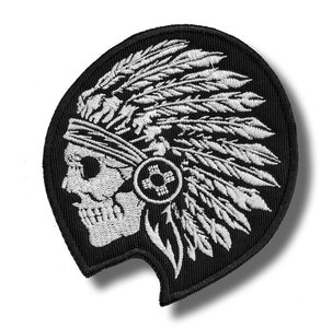 <span class=keywords><strong>Hesus</strong></span> Indischer Perlen-Stickerei Totenkopf-Aufnäher zum Aufbügeln für Motorradbekleidung - Product Image 1