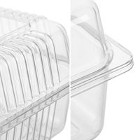 Contenants alimentaires jetables écologiques Fude Brand pour restaurants à emporter, 3 compartiments, avec couvercles, en PP de qualité alimentaire, design pliable, personnalisables, 1 mm