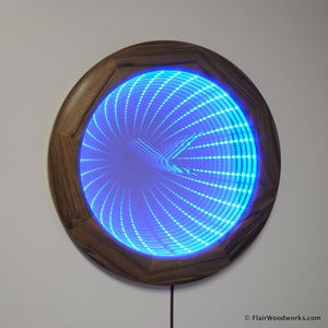 Tủ trưng bày gương vô cực nhiều lớp với đèn LED neon chiếu sáng phía sau dùng cho trang trí văn phòng và đám cưới - Product Image 6