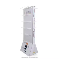 Support d'affichage de vente au détail en carton pliable moderne personnalisé pour centre commercial, chapeaux, gants, lunettes de soleil - Recyclable et polyvalent