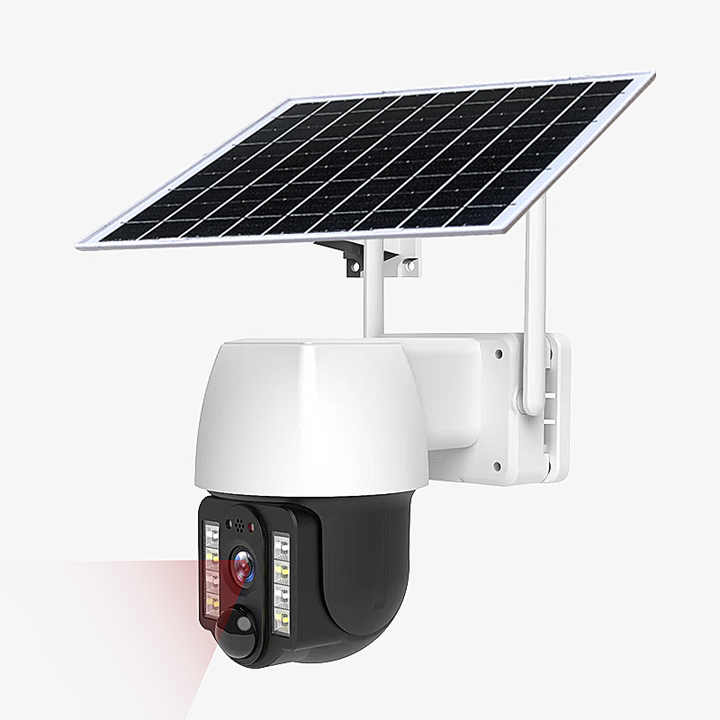 V380 Ip66 Dual Solar Panel Battery Camera Hp Pir Ptz Wifi 4g Solar