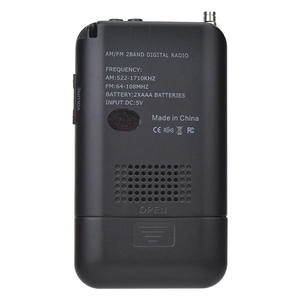 Factory AM FM 2 Band Digital Radio With Orange Backlight Display Memory Function Portable Pocket Radio Built In <b>Speaker</b> - Product Image 3