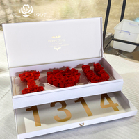 Coffret Cadeau Rose Éternelle Personnalisé avec Lettre – Design Premium – Idéal pour Mariage et Saint-Valentin