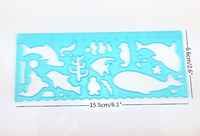 Enfants bricolage coloré en plastique animaux dessin pochoirs échelle modèle règle ensembles