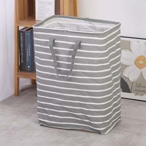 Factory Custom Large Laundry Bag Foldable Clothes Dirty Canvas <b>Collapsible</b> Laundry Basket <b>Storage</b> Baskets Bins - Product Image 1