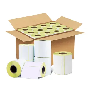 Personalizado 58x40 Adesivo Térmico Etiquetas De Envio Thermal Mailing Address Papel Direto Térmico Barcode Sticker Label Rolls